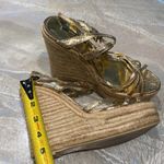 ZARA Platform Gold Sandals Size 9 Photo 9