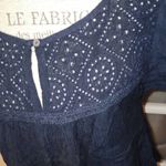 Hollister NWT Womens Navy Blue Babydoll Shirt Top Blouse Small New Photo 1