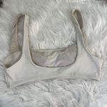 Aerie  Scoop Neck White Bikini Top Women's Medium Photo 2