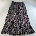 Y2K Style M Medium Skirt Maxi Boho Peasant Whimsy Fairy Layered Cottagecore Black Photo 7