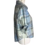 Mossimo 3/4 Roll Tab Sleeve Plaid Button Front Shirt Blue Size M Photo 1