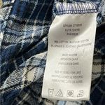 Kut From The Kloth  Plaid Flannel Shirt Size Medium Blue/White Western Autumn‎ Photo 11