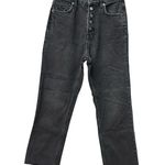 Reformation Cynthia High Rise Straight Jeans Women's Size 25 Black Button #GG7-7 Photo 0