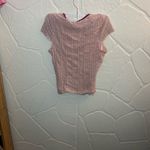 Elegant Mauve Lace Short Sleeve Top Pink Size M Photo 1