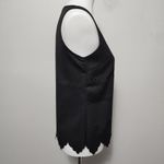 Joy Joy  Black Textured Sleeveless Lattice Blouse Size XS Photo 1