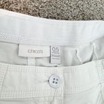 Chico's Chico’s Mid Rise Straight Leg Pants in White Coastal Casual Beachy Size 6 Small Photo 3