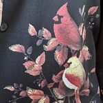 New with tags VTG Deadstock Artisans Inc. Black Cardinal Leaves Cardigan Sweater Size L Photo 4