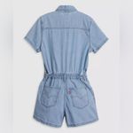 Levi's Levi’s Type 3 Denim Button Up Romper in Forgotten Dream Blue Western NWT X Small Photo 5