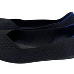 Rothy's Rothy’s The Flat Knit Honeycomb Rounded Toe Flats shoes Black/Blue Halo Size W 7 Photo 1