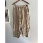 Quince  NWT 100% European Linen Pants in Driftwood Tan Size Small Photo 3