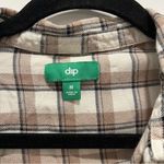Women’s Dip Plaid Flannel Button Down Top Size M White Size M Photo 2