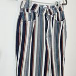 BDG  Navy Striped High-Rise Mom Jeans Size 25 Tapered Striped Jeans Photo 2