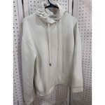 Stradivarius  Cream Cowl Neck Drawstring Hoodie Sweatshirt Photo 2