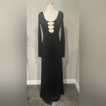 Alice + Olivia New! Kalena Plunge Crystal Jersey Cut Out Maxi Dress Sz 8 $550 Photo 4