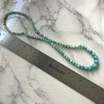 Blue dyed mother of pearl beaded necklace Photo 5