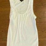 J.Crew ribbed Ruffle Tank Top Fitted Stretch Feminine Style L9582 size Large Photo 1