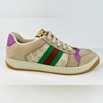 Gucci  Screener Ace Women's GG Sylvie Web Enamel Logo Supreme Sneakers EU 40.5 Photo 9
