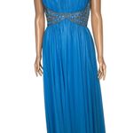 Mike Benet Formals turquoise blue Evening Gown size 12 Vintage Long Halter New Photo 0
