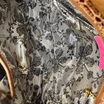 Betsey Johnson Vintage Leather Ruffle Top Handle Bag Photo 4