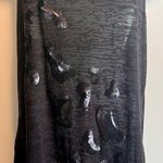 BCBG MAXAZRIA Black Long Tank with Sequins Racerback Burnout Size Large Photo 8