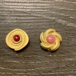 Vtg Pink Button Cover Gold Photo 0