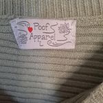 Poof! Poof Light Green Ribbed‎ Sweater with Shoulder Button Size Large Photo 2