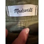 Madewell  Classic Straight Corduroy Jeans Olive Green High Rise Size 26 Photo 3