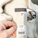 Mint Velvet Knit Mix Full Zip Sleeveless Gilet Vest Cream Small White Photo 2