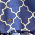 Talbots T By Blue Diamond Print Long Sleeve Jacket Women Sz S Photo 4