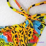 NEW It’s Now Cool Free People square top string bottom bikini‎ in bananas, L Orange Size L Photo 8