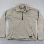 Patagonia  Synchilla Fleece Jacket Women's XL Beige Quarter Zip Pullover READ Photo 0
