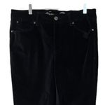 Seven7 Black Velvet Tummy Less Slimming High Rise Skinny Jeans Women's Size 16 Photo 4