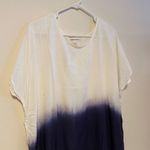 Beach By Exist NWT  Tie Dye Beach Short Sleeve Poncho Cover Up Blue One Size Photo 1