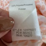 Hale Bob  Elbise Strapless Smocked Tie Neck Halter Midi Dress Orange White Small Photo 8