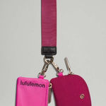 Lululemon athletica sonic Pink and pomegranate dual Pouch wristlet Photo 0