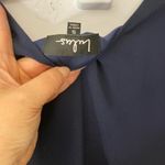 Lulus  Navy Blue Dress with open shoulder sheer sleeves S Photo 4