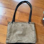 Brown and Black suede tote bag Photo 0