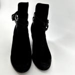 ALLSAINTS  Victoria Suede Ankle Buckle Wrap Straps Heeled Boots Black 35.5 5 Photo 4