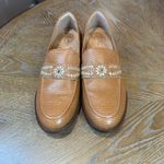 Brioso Frisco Lizard Embossed Leather Loafers Brown Slip On Size 10 Photo 1