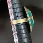 Vintage Turquoise Mosaic Cocktail Ring Size 8 Blue Photo 8