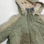 Free People  Side Zip & Snap Parka Teddy Lined Hood Sage XS Photo 9