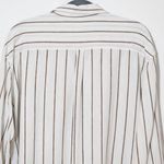 Stars Above  Brown Striped Button-up Sleep Shirt Size XL Linen Blend Sleep Shirt Photo 5