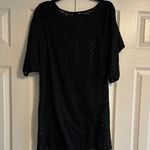 J Valdi Women’s Black Eyelet Dress 3/4 Sleeves Size M Size M Photo 4