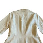 Oak + Fort  Cream Vegan Faux Leather Wrap Dress Midi Length Size Small Women's Photo 7