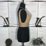 Nasty Gal Go For Knit Ribbed Bralette Halter Plunge V-neckline Oatmeal Beige L Photo 6