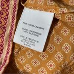 Joie  Silk Marigold Yellow Scarf Print Blouse Top women's size small Photo 3