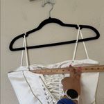 House Of CB House‎ of CB M A-C 'Anabella' Ivory Satin Lace Up Maxi Dress NWOT Photo 8