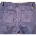 Tommy Hilfiger  Faux Suede Berkeley Ankle Pants Womens 2 Navy Blue Stretch Preppy Photo 4