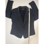 Rag and Bone Black Lamb Leather Collar Button Front Blazer Jacket Sz 10 Wo… Photo 8