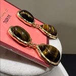 House of Harlow 1960 | Tiger Eye Drop Earrings Gold Photo 4